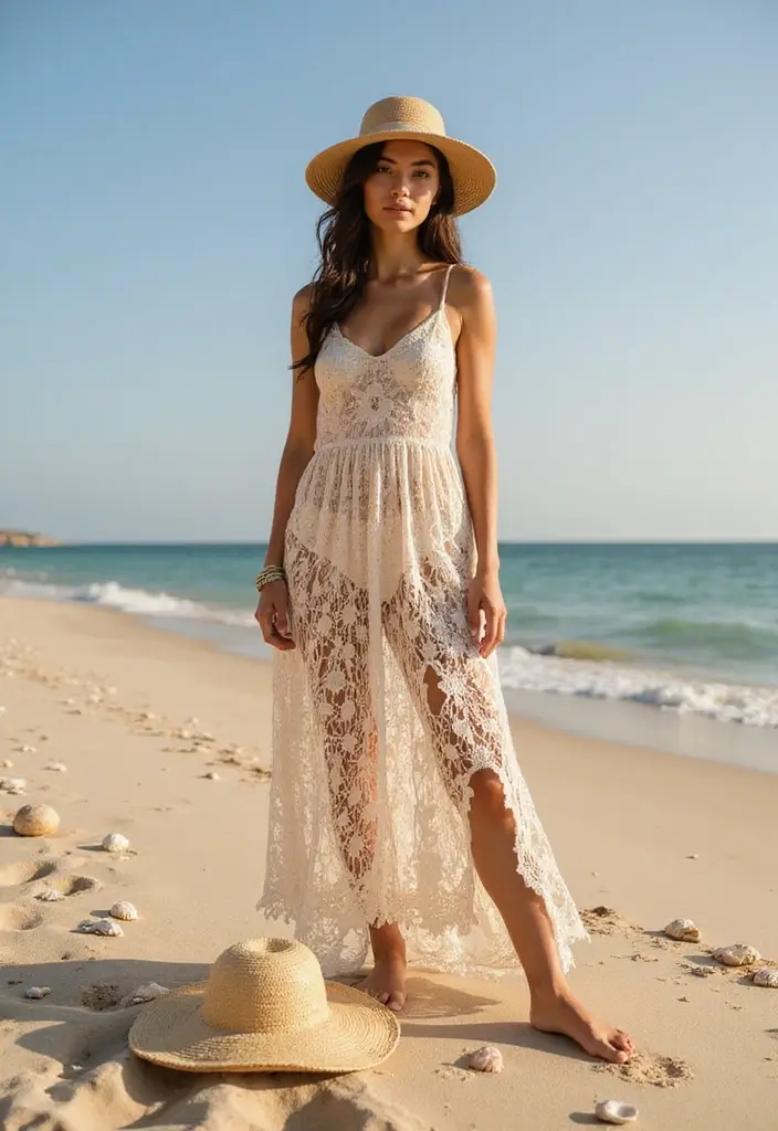 30 Crochet Baby Dress Free Pattern Inspirations with Charming and Easy Designs - 7. Beachy Cover-Up Dress