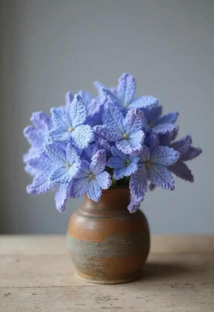 30 Crochet Flowers Free Pattern Tutorials for Home Decor and Accessories - 14. Intricate Lobelia