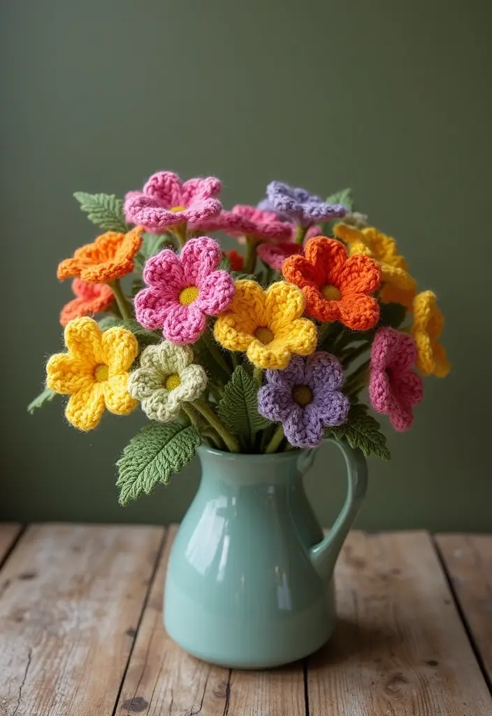 30 Crochet Flowers Free Pattern Tutorials for Home Decor and Accessories - 19. Simple Wildflower