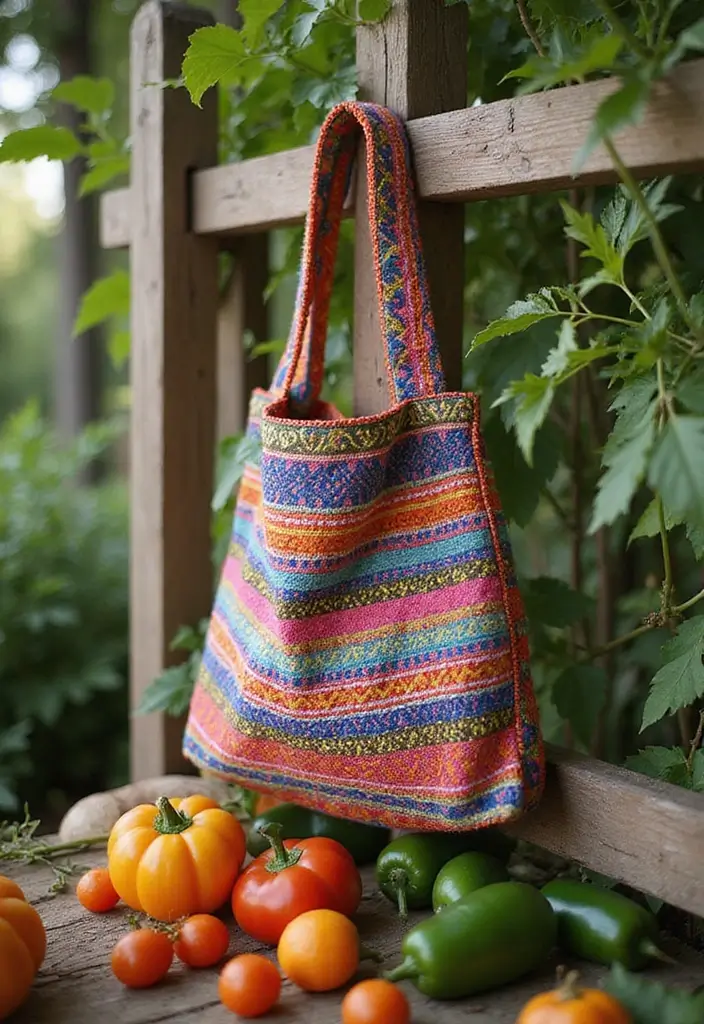 30 Fashionable Crochet Bag Patterns: Free Tutorials for Handmade Fashion Lovers - 1. Boho Chic Market Bag