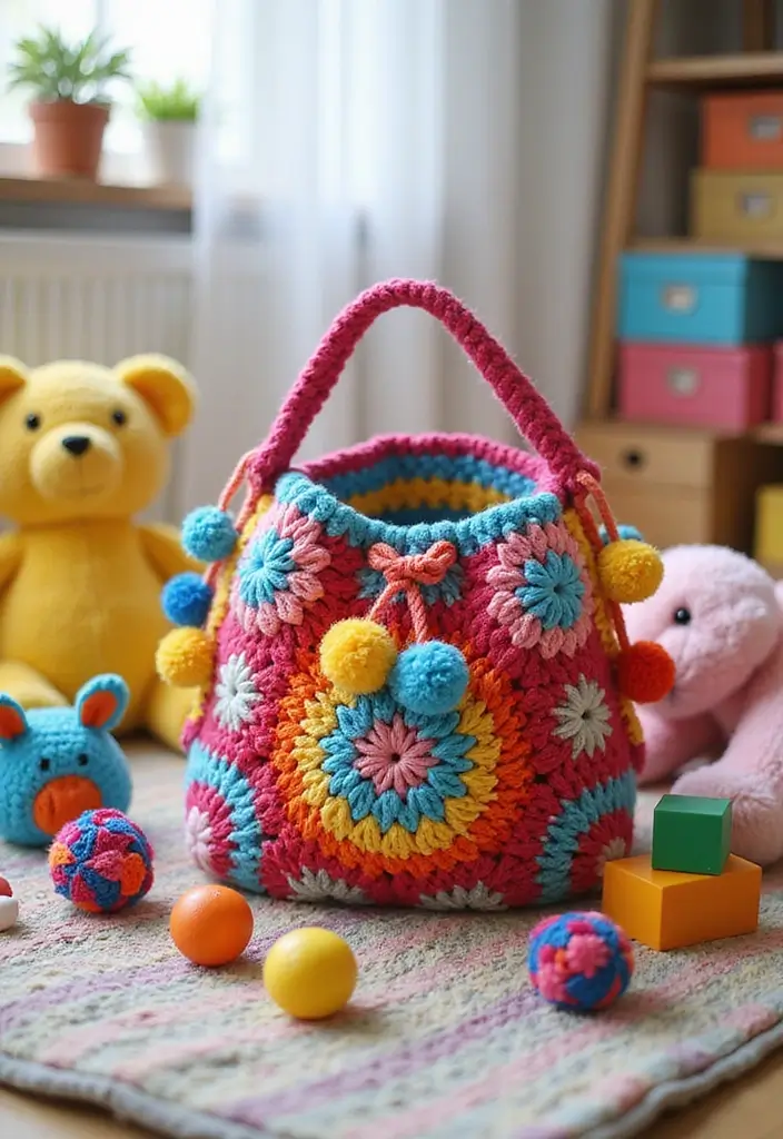 30 Fashionable Crochet Bag Patterns: Free Tutorials for Handmade Fashion Lovers - 16. Fun Kids’ Crochet Bag