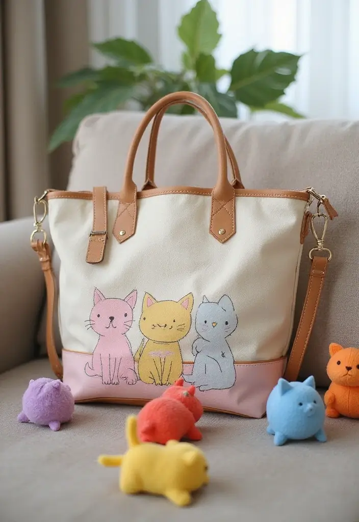 30 Fashionable Crochet Bag Patterns: Free Tutorials for Handmade Fashion Lovers - 21. Cute Cat Bag