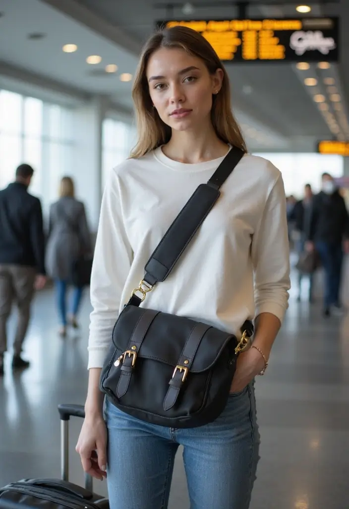 30 Fashionable Crochet Bag Patterns: Free Tutorials for Handmade Fashion Lovers - 27. Travel-Friendly Sling