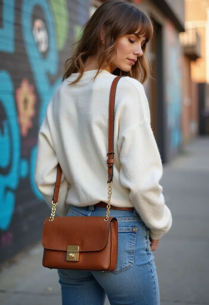 30 Fashionable Crochet Bag Patterns: Free Tutorials for Handmade Fashion Lovers - 3. Chic Crossbody Bag