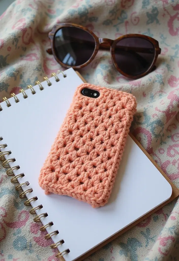 30 Fun and Easy Crochet Projects for Beginners You Can Finish in One Weekend - 14. Crochet Phone Case