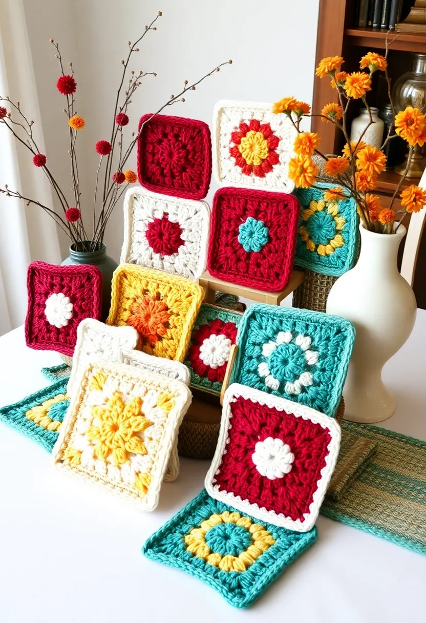 30 Granny Square Crochet Pattern Variations with Modern Layouts and Color Ideas - 11. Seasonal Themed Granny Squares
