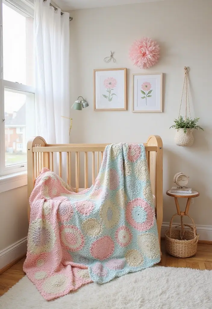 30 Granny Square Crochet Pattern Variations with Modern Layouts and Color Ideas - 2. Pastel Delight Granny Squares