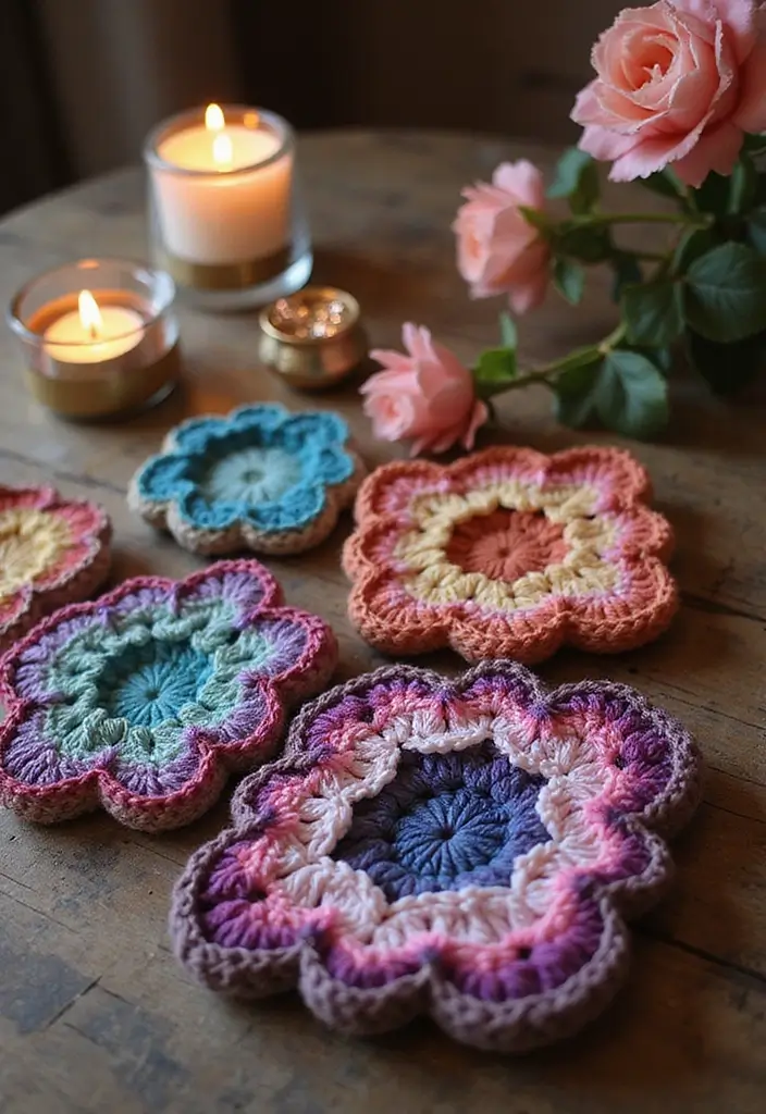 30 Granny Square Crochet Pattern Variations with Modern Layouts and Color Ideas - 25. Geode-Inspired Granny Squares