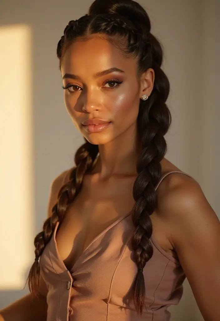 30 Stunning Crochet Hairstyles for Black Women to Inspire Your Next Protective Style - 20. Crochet Braided Ponytail