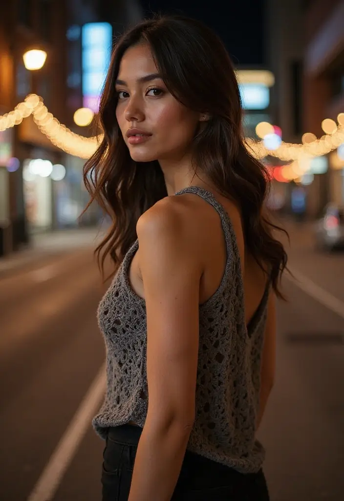 30 Trendy Crochet Tank Top Free Pattern Looks for Summer and Casual Wear - 12. Twist-Back Crochet Top