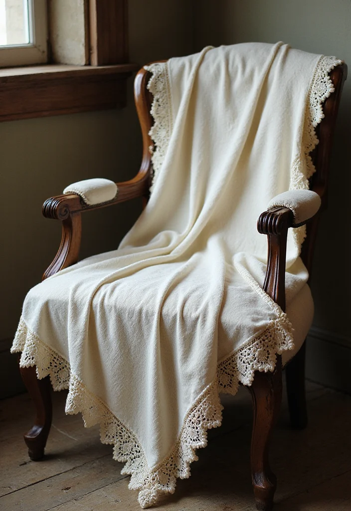 A Friendly Guide to Crochet Borders for Blankets: 18 Stylish Craft Inspirations - 12. Vintage Lace Shell Edging