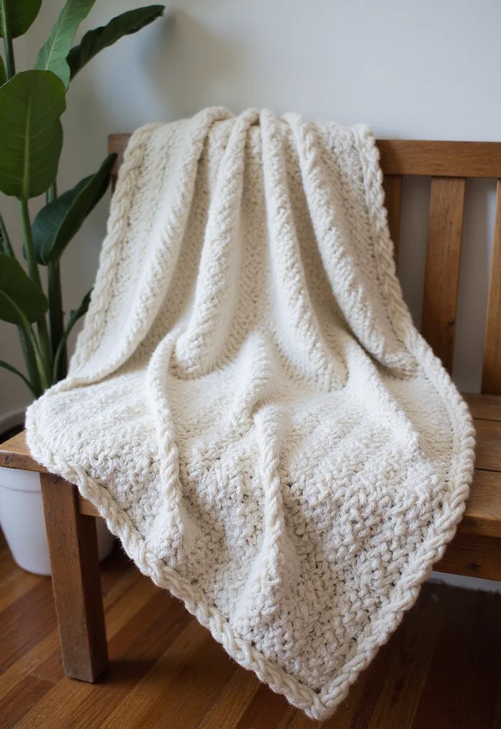 A Friendly Guide to Crochet Borders for Blankets: 18 Stylish Craft Inspirations - 6. Twisted Rope Border