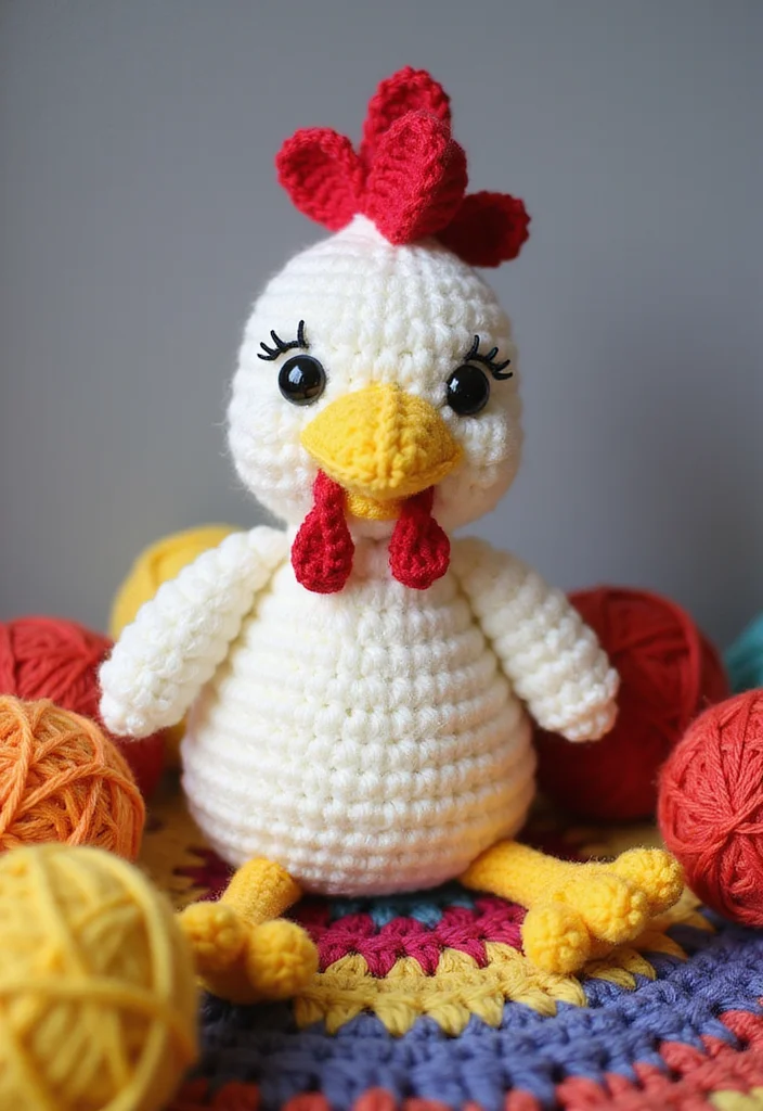 Complete Guide to Crochet Chicken Patterns: 19 Fun Craft Inspirations - 1. Classic Amigurumi Chicken