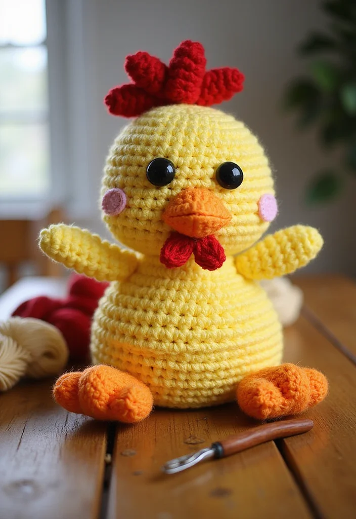 Complete Guide to Crochet Chicken Patterns: 19 Fun Craft Inspirations - 12. Crochet Chicken Beanie