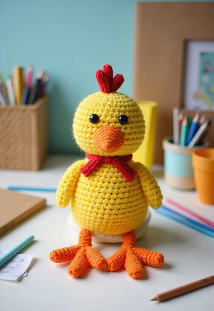 Complete Guide to Crochet Chicken Patterns: 19 Fun Craft Inspirations - 19. Chicken Phone Holder