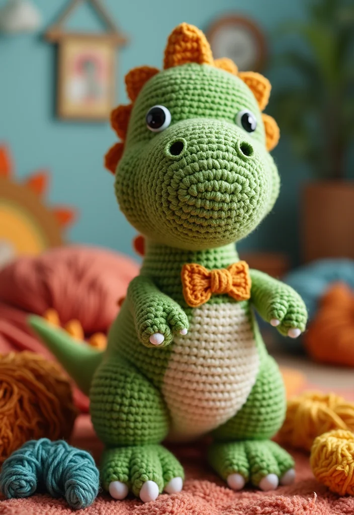 Complete Guide to Crochet Dinosaur Pattern Free: Showcasing 20 Fun and Playful Inspirations - 1. Amigurumi T-Rex