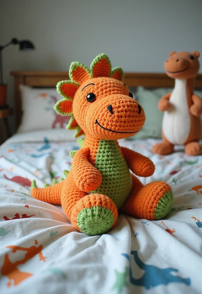 Complete Guide to Crochet Dinosaur Pattern Free: Showcasing 20 Fun and Playful Inspirations - 2. Brontosaurus Buddy