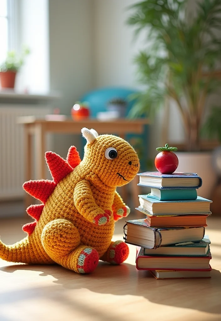 Complete Guide to Crochet Dinosaur Pattern Free: Showcasing 20 Fun and Playful Inspirations - 20. Dino-Themed Travel Bag