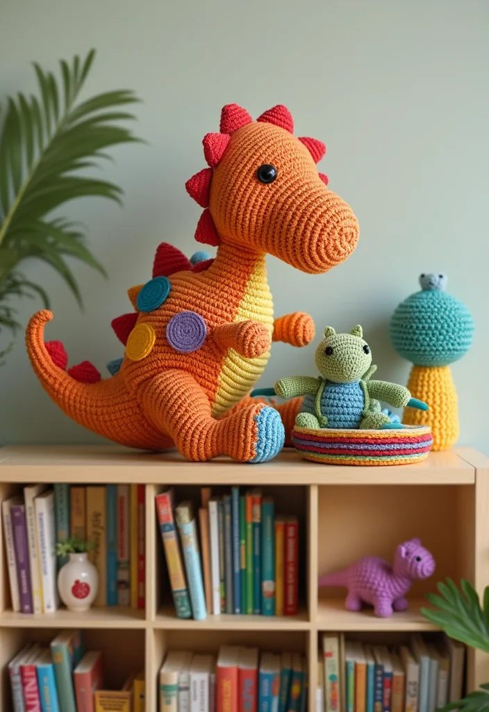 Complete Guide to Crochet Dinosaur Pattern Free: Showcasing 20 Fun and Playful Inspirations - 3. Stegosaurus Surprise