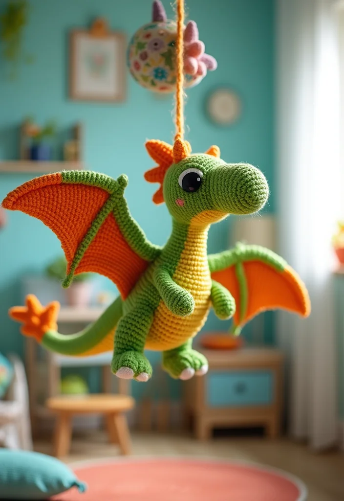 Complete Guide to Crochet Dinosaur Pattern Free: Showcasing 20 Fun and Playful Inspirations - 4. Pterodactyl Playmate