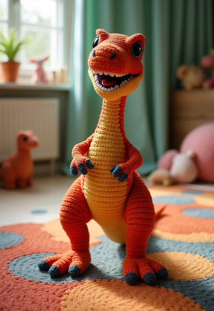 Complete Guide to Crochet Dinosaur Pattern Free: Showcasing 20 Fun and Playful Inspirations - 6. Velociraptor Vibes
