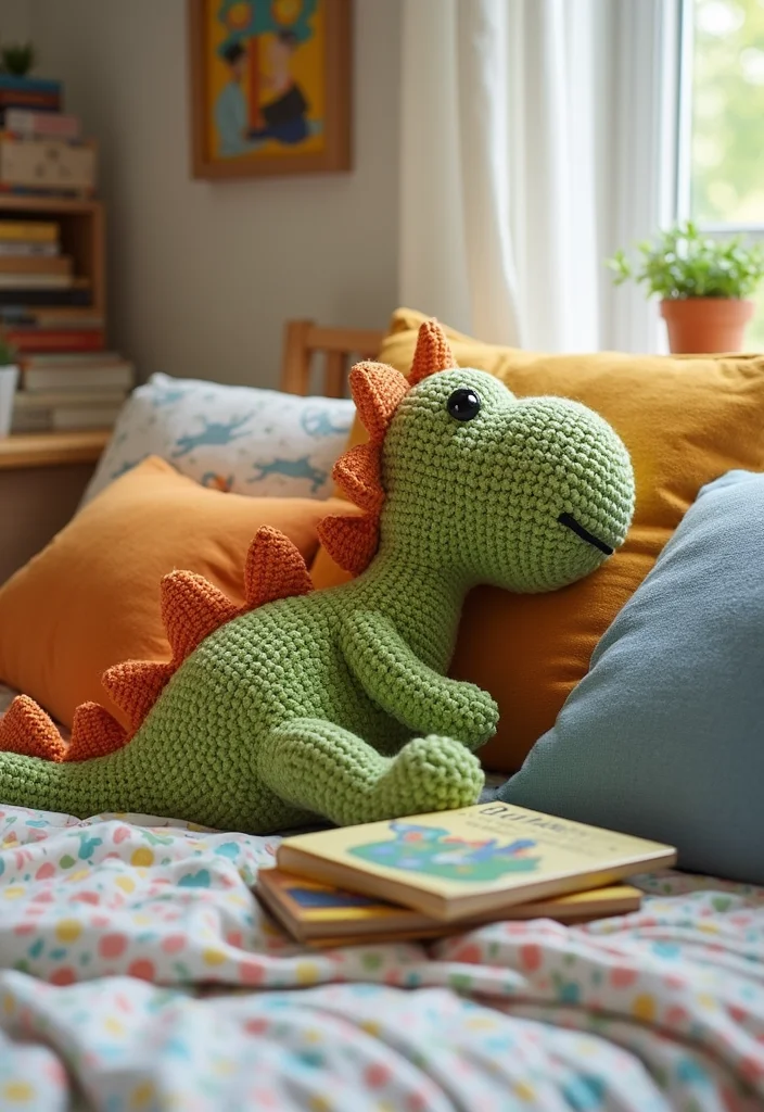Complete Guide to Crochet Dinosaur Pattern Free: Showcasing 20 Fun and Playful Inspirations - 8. Dinosaur Blanket Buddy