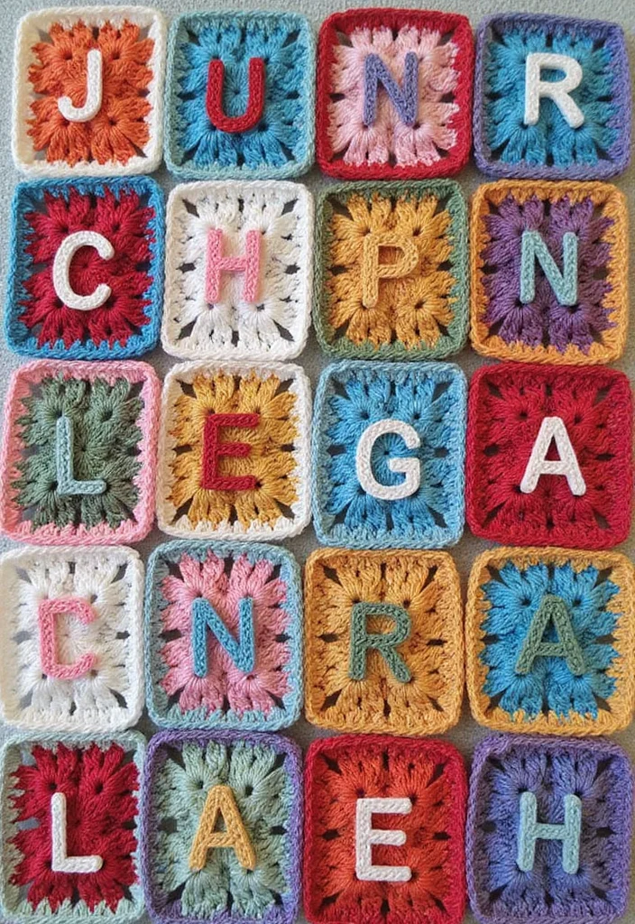 Complete Guide to Crochet Granny Square Pattern with 17 Classic Craft Inspirations - 17. Personalized Granny Square Keepsakes