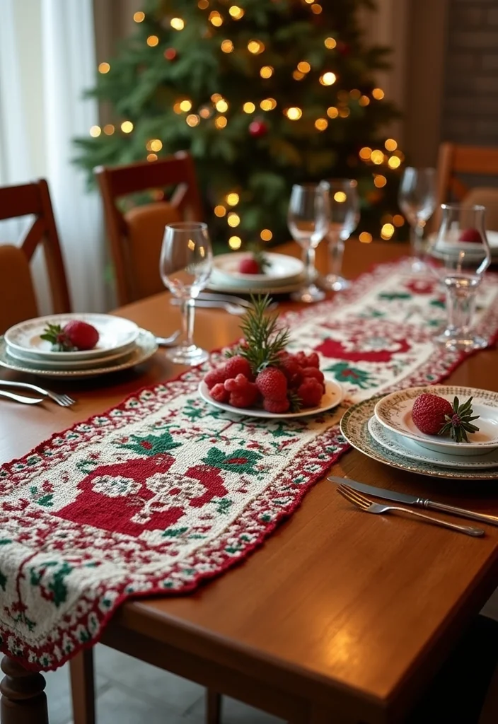 Complete Guide to Crochet Table Runner Pattern with 18 Elegant Craft Inspirations - 11. Holiday-Themed Designs