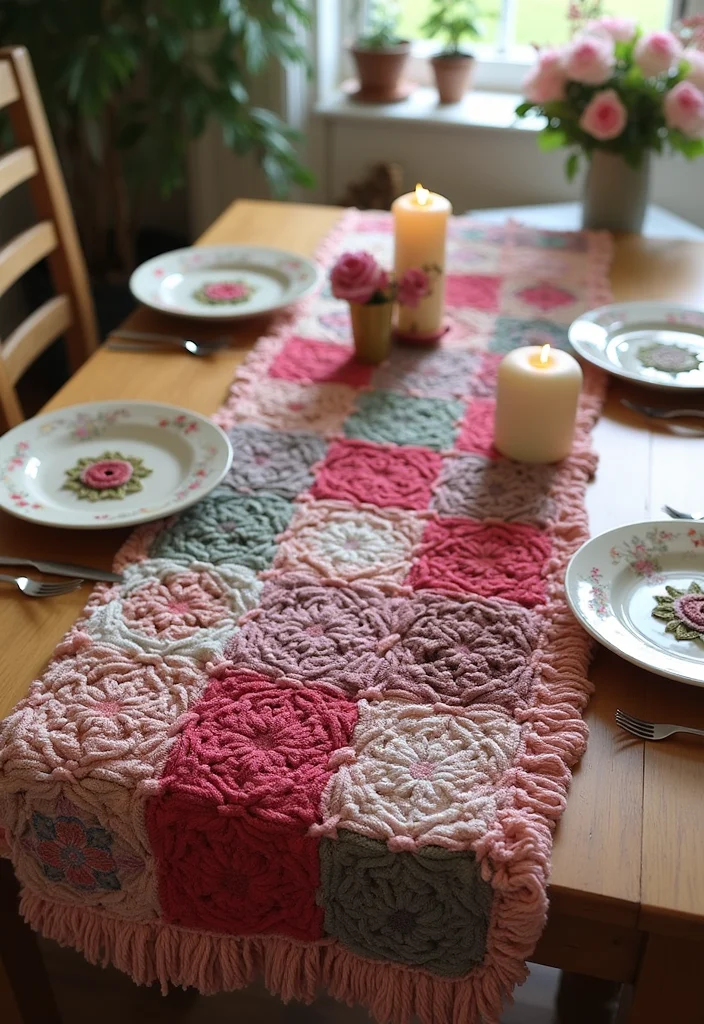 Complete Guide to Crochet Table Runner Pattern with 18 Elegant Craft Inspirations - 12. Patchwork Love