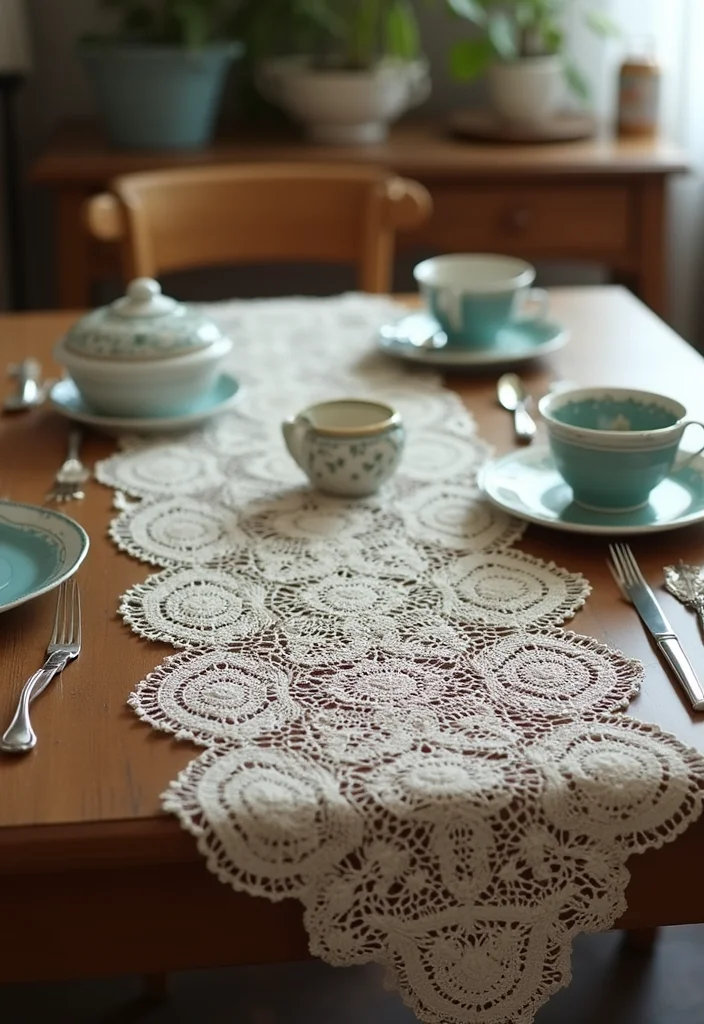 Complete Guide to Crochet Table Runner Pattern with 18 Elegant Craft Inspirations - 3. Vintage Charm