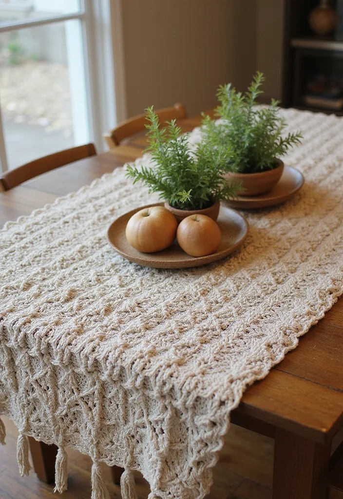 Complete Guide to Crochet Table Runner Pattern with 18 Elegant Craft Inspirations - 4. Nature-Inspired Textures