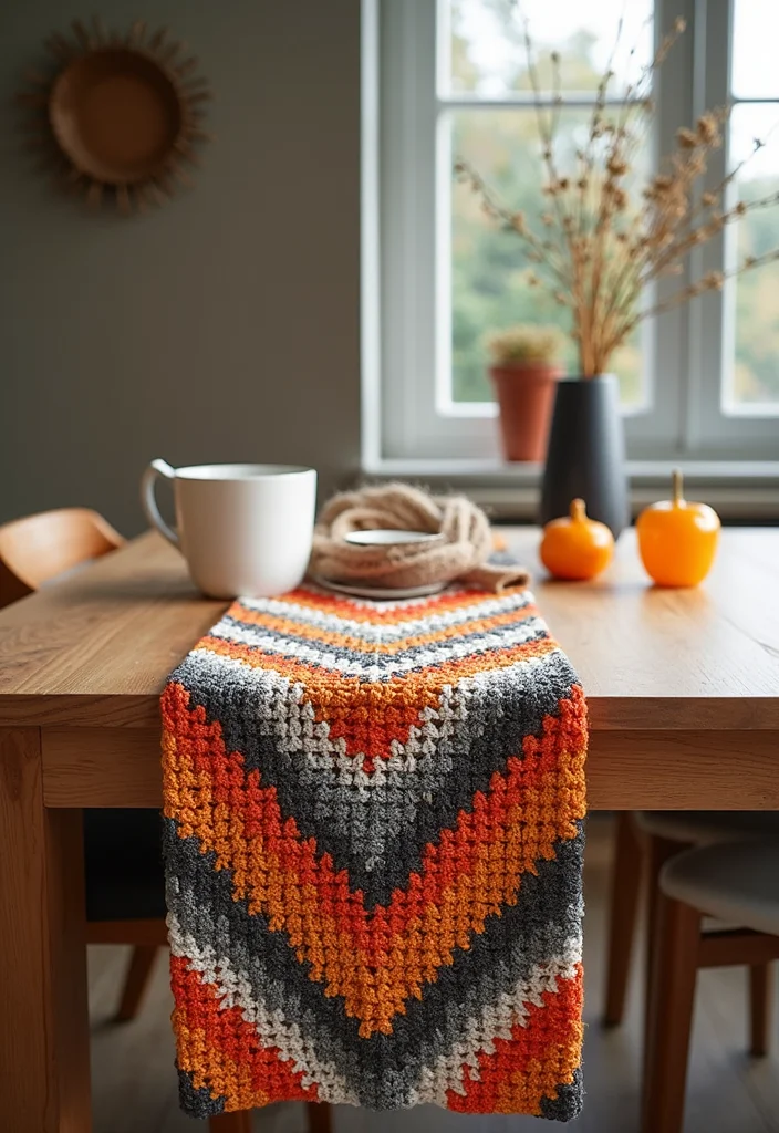Complete Guide to Crochet Table Runner Pattern with 18 Elegant Craft Inspirations - 6. Modern Geometric Patterns