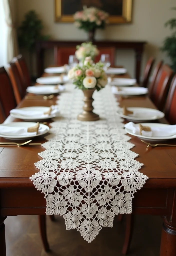 Complete Guide to Crochet Table Runner Pattern with 18 Elegant Craft Inspirations - 8. Elegant Lace Patterns