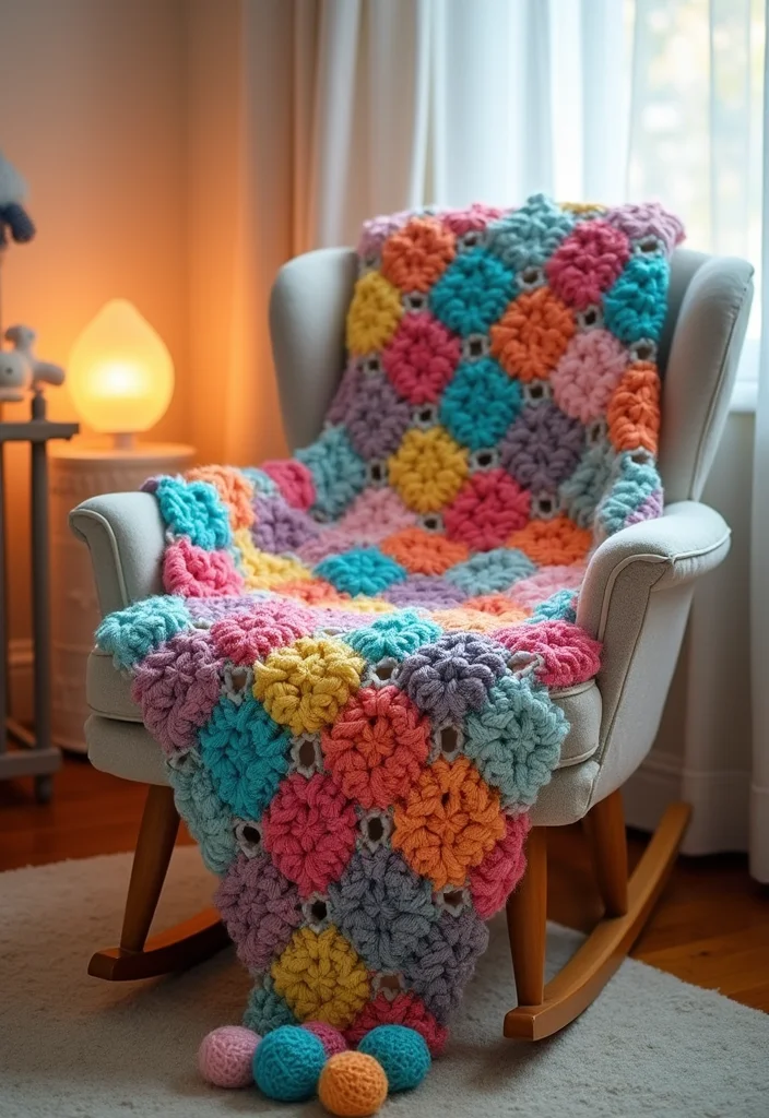 Complete Guide to Easy Crochet Baby Blanket: Showcasing 17 Soft and Cozy Inspirations - 2. Textured Bobble Blanket