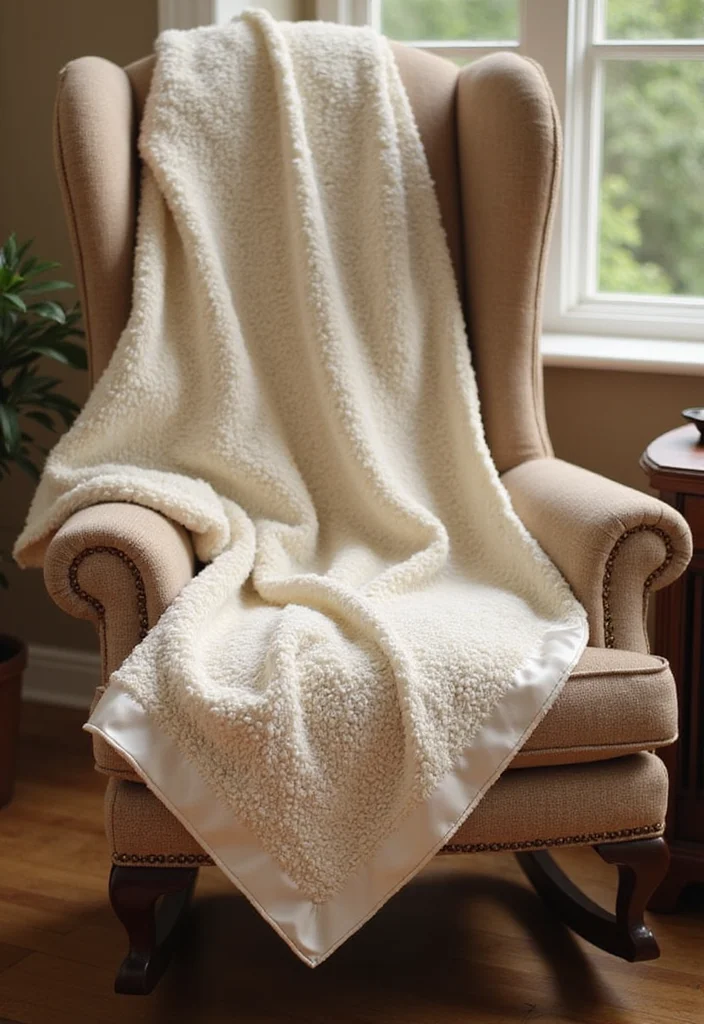 Complete Guide to Easy Crochet Baby Blanket: Showcasing 17 Soft and Cozy Inspirations - 7. Cuddle Blanket with Satin Trim