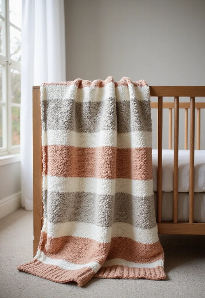 Complete Guide to Easy Crochet Baby Blanket: Showcasing 17 Soft and Cozy Inspirations - 9. Granny Stripe Blanket