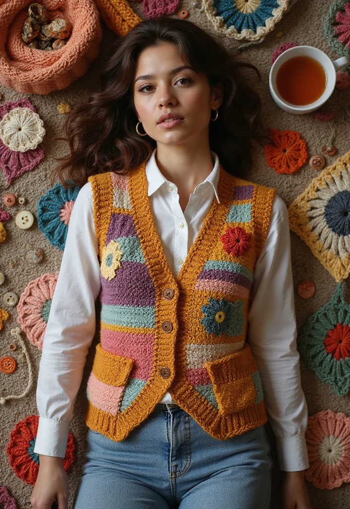 Comprehensive Guide to Crochet Vest Pattern Free Featuring 18 Modern Inspirations - 6. Patchwork Crochet Vest