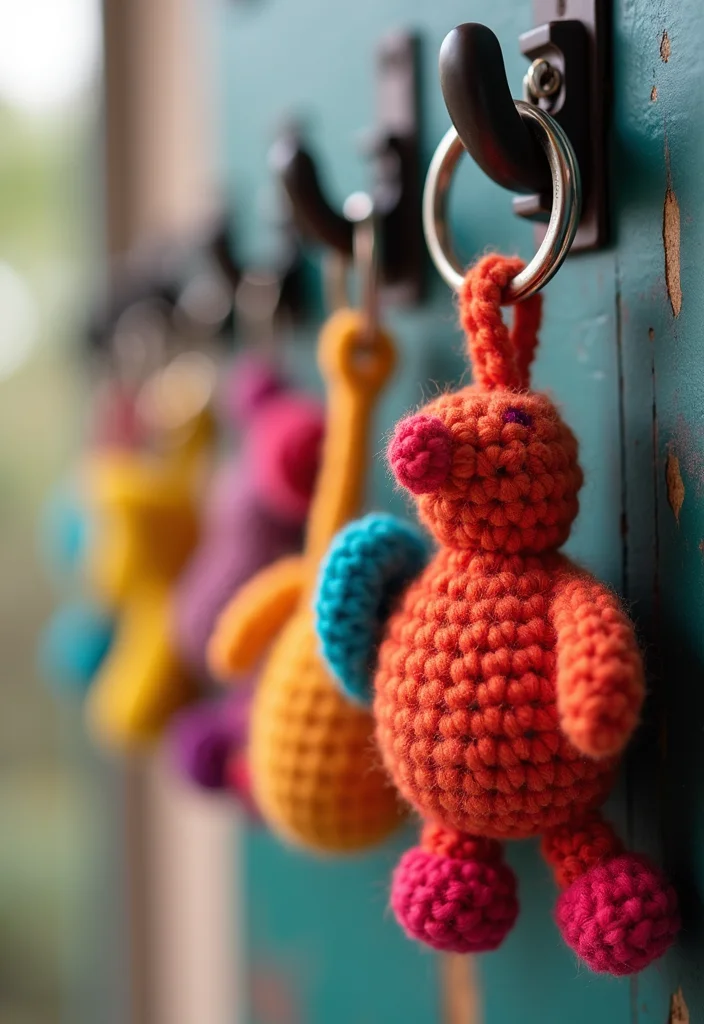 Comprehensive Guide to Easy Tapestry Crochet Patterns Featuring 20 Creative Inspirations - 10. Eye-Catching Keychains