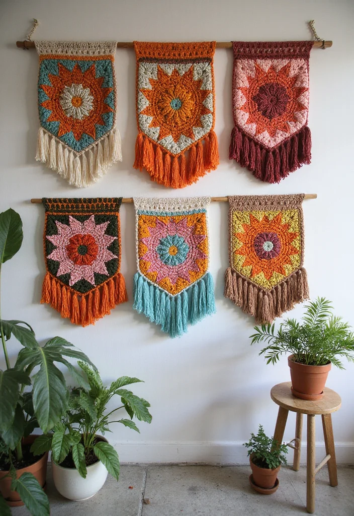 Comprehensive Guide to Easy Tapestry Crochet Patterns Featuring 20 Creative Inspirations - 2. Colorful Wall Hangings