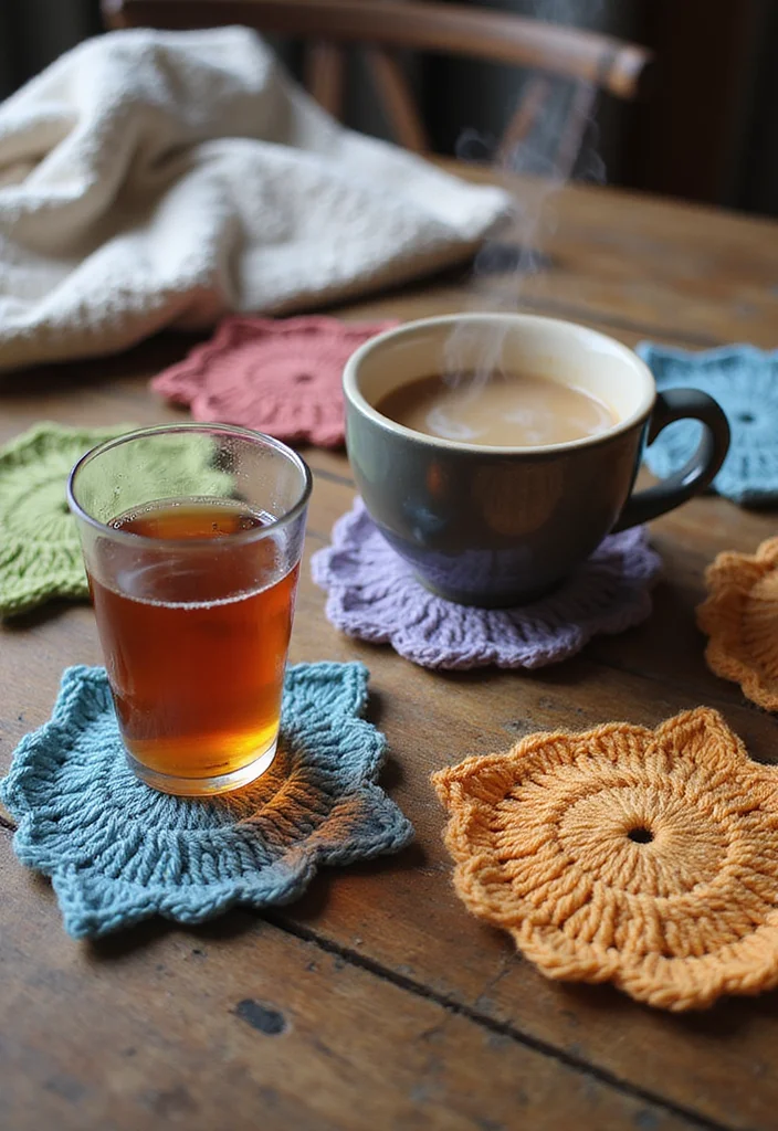 Essential Guide to Cat Crochet Pattern Free Featuring 17 Cute Inspirations - 1. Adorable Cat Coasters