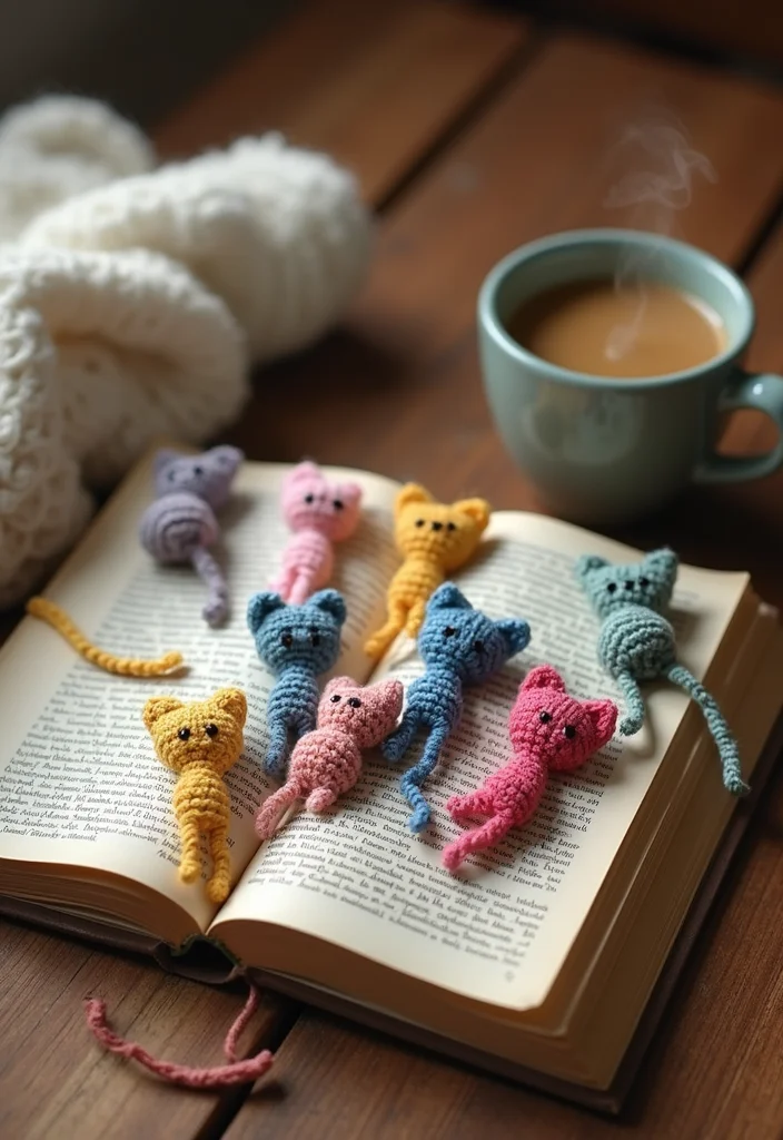 Essential Guide to Cat Crochet Pattern Free Featuring 17 Cute Inspirations - 14. Cat Bookmarks