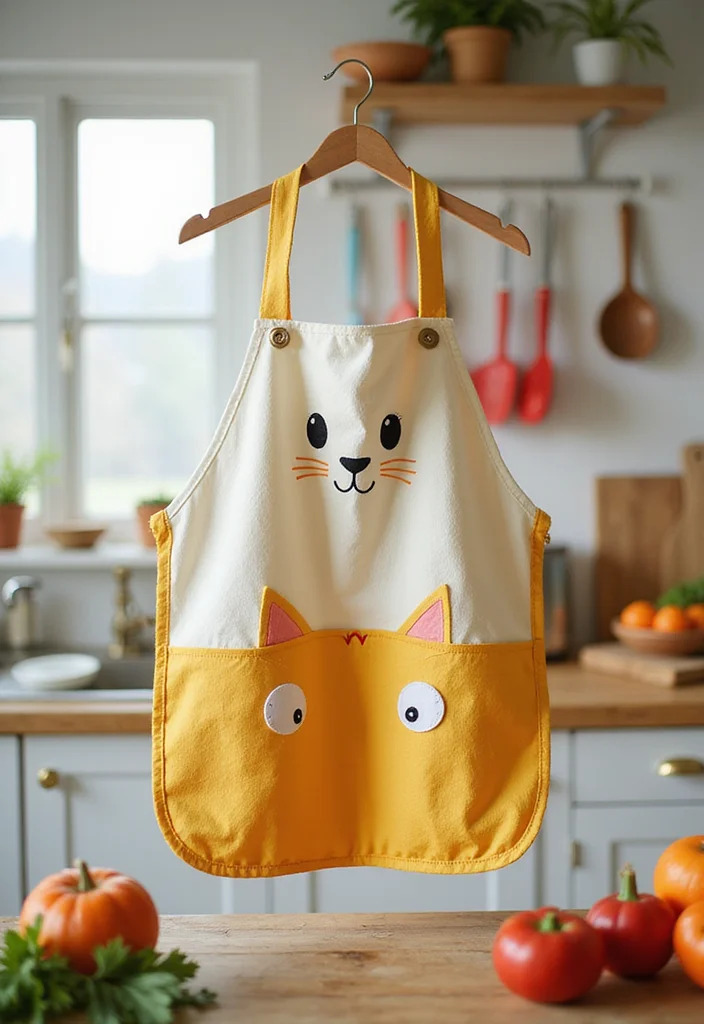 Essential Guide to Cat Crochet Pattern Free Featuring 17 Cute Inspirations - 15. Cat-Themed Apron