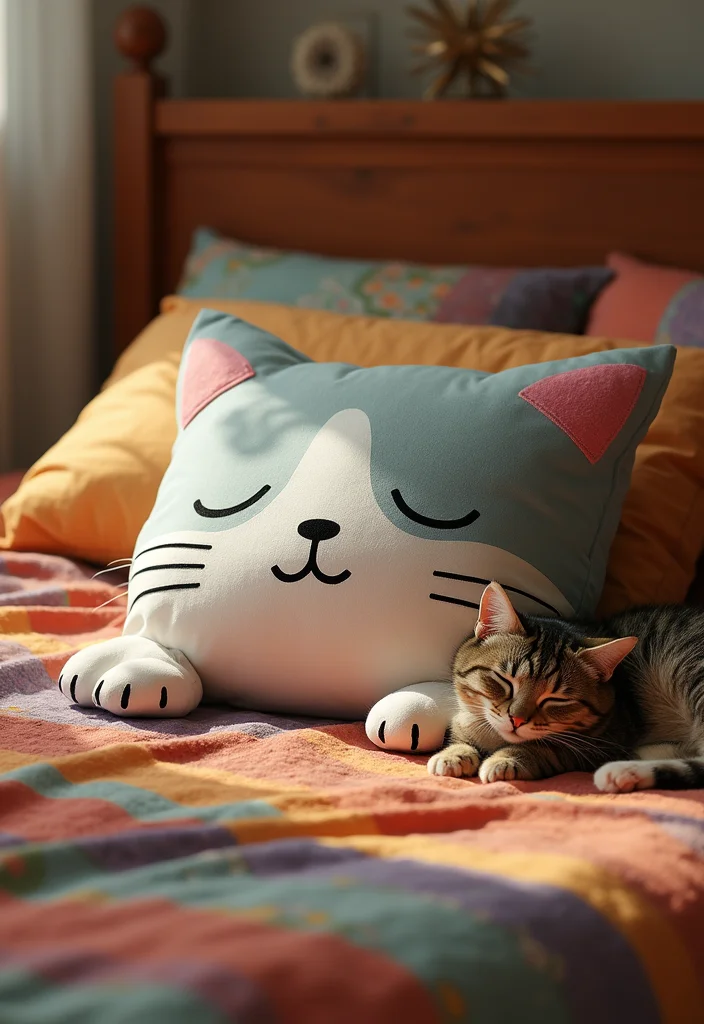 Essential Guide to Cat Crochet Pattern Free Featuring 17 Cute Inspirations - 4. Adorable Cat Pillow