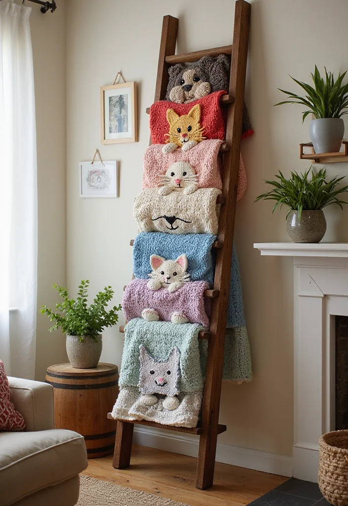 Essential Guide to Cat Crochet Pattern Free Featuring 17 Cute Inspirations - 8. Cat Blanket Ladder