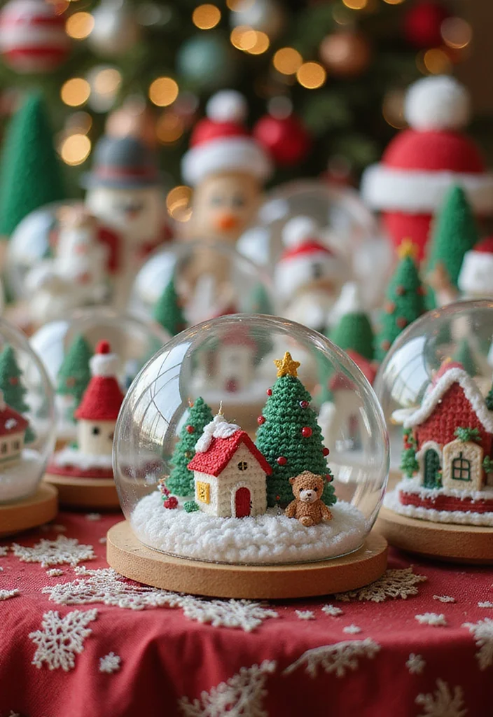 Essential Guide to Christmas Crochet Patterns: 19 Festive Inspirations - 14. Delightful Crochet Snow Globes
