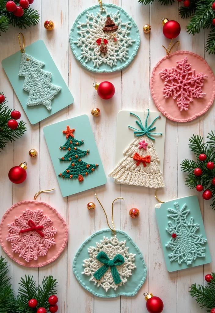 Essential Guide to Christmas Crochet Patterns: 19 Festive Inspirations - 17. Joyful Crochet Holiday Cards