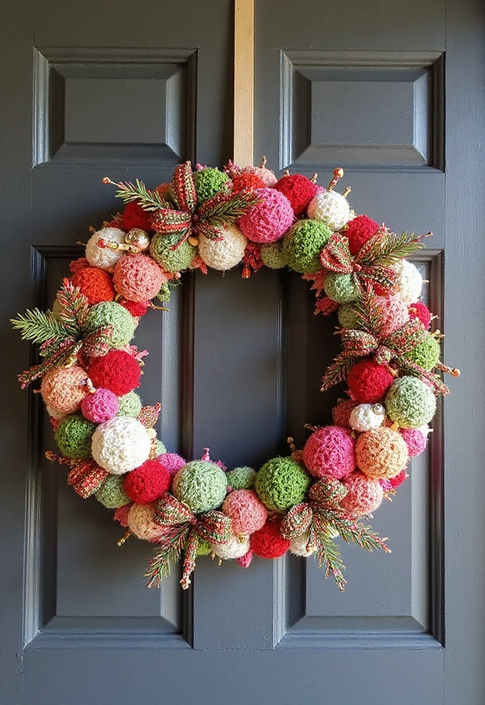 Essential Guide to Christmas Crochet Patterns: 19 Festive Inspirations - 6. Festive Crochet Wreaths