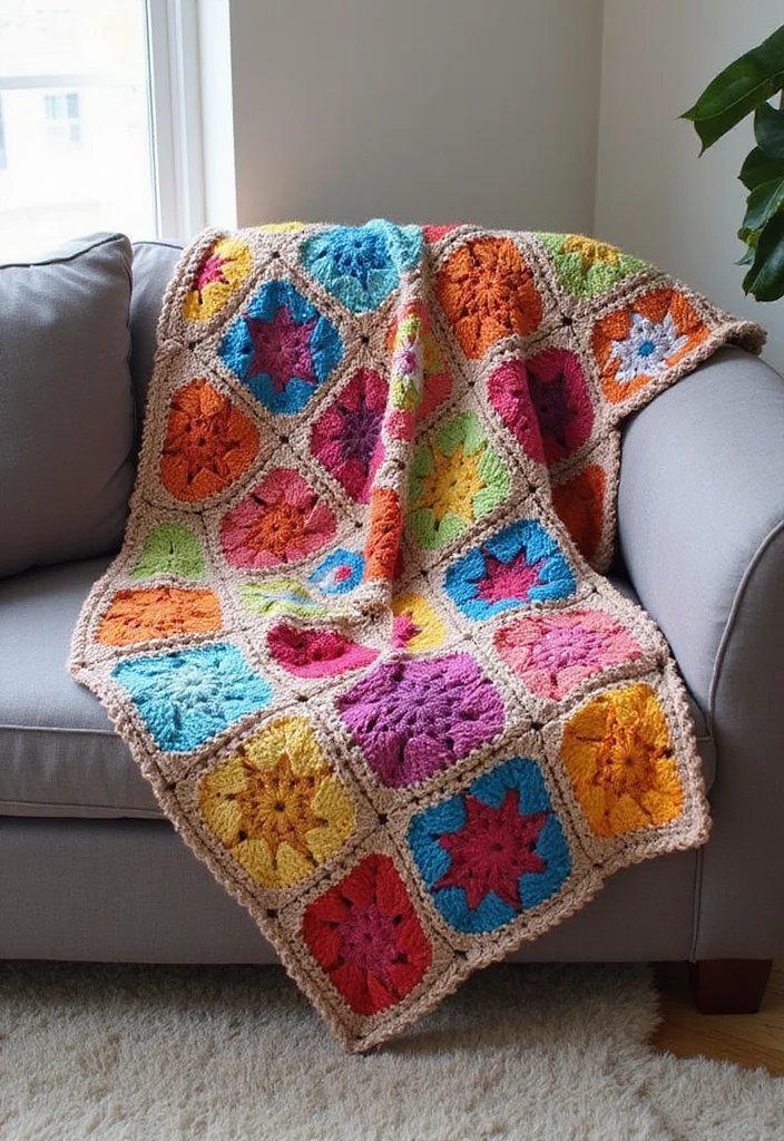 Essential Guide to Crochet Afghan Patterns Free: 20 Cozy Craft Inspirations - 13. The Patchwork Wonder