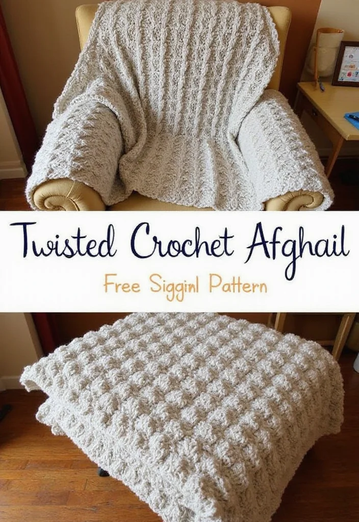 Essential Guide to Crochet Afghan Patterns Free: 20 Cozy Craft Inspirations - 17. The Twisted Stitch