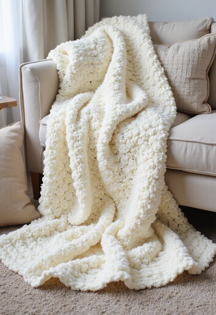 Essential Guide to Crochet Afghan Patterns Free: 20 Cozy Craft Inspirations - 5. Popcorn Puff Afghan